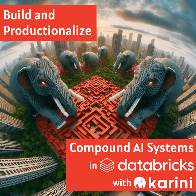 Diagram of compound AI system architecture on Databricks platform