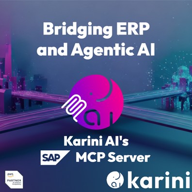 Digital data bridge connecting SAP ERP systems to agentic AI, illustrating Karini AI’s SAP MCP Server. Digital data bridge connecting SAP ERP systems to agentic AI, illustrating Karini AI’s SAP MCP Server.