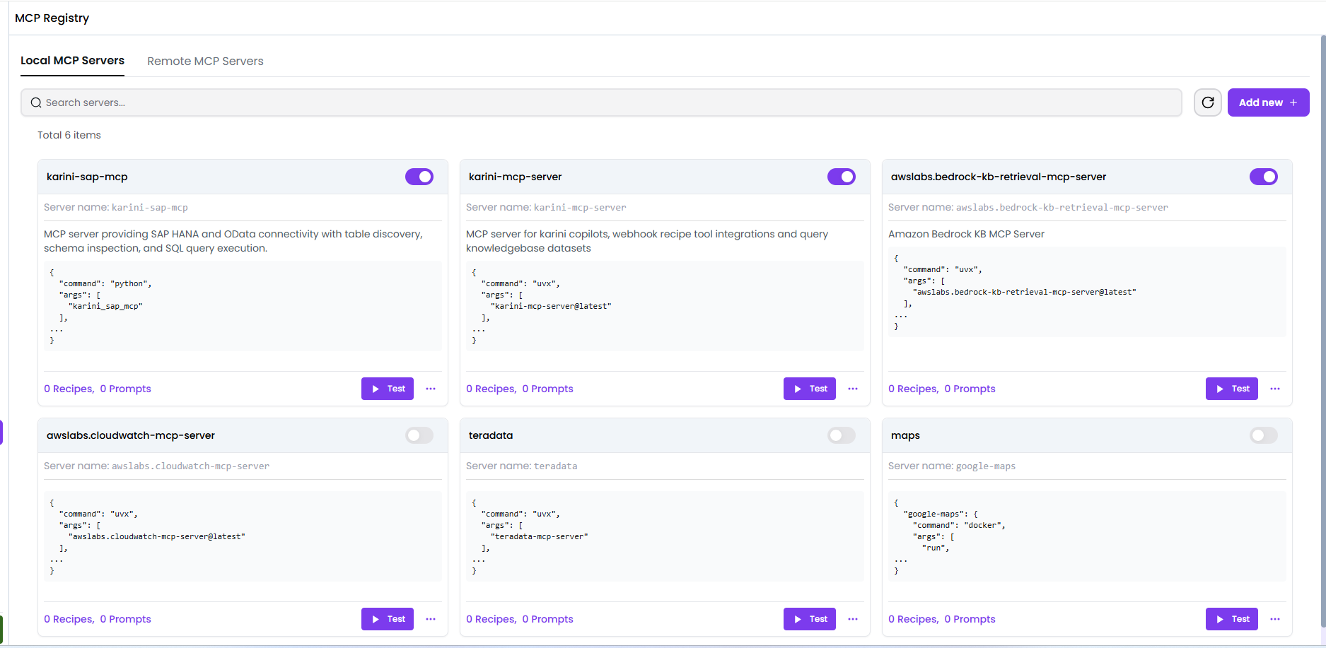 Centralized MCP Registry
